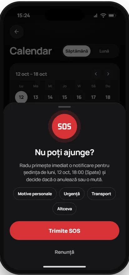 Cursantul: foaia SOS „Nu poți ajunge?”